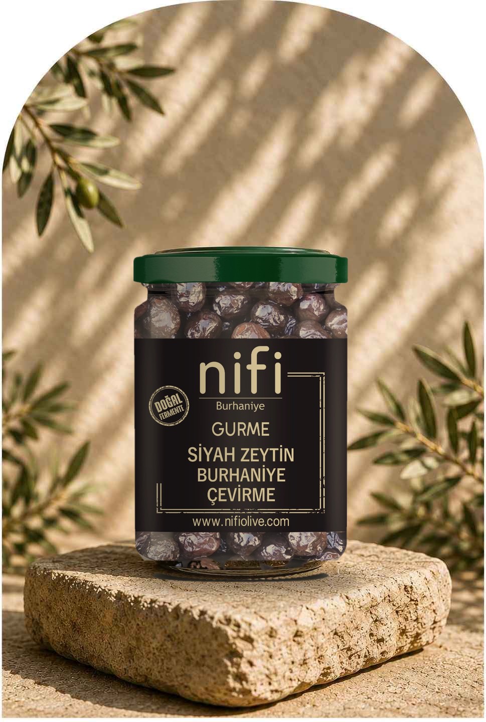 Nifi Gurme Siyah Zeytin Burhaniye Çevirme 400 gr